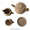 Serviesset koffie of thee goud/bruin