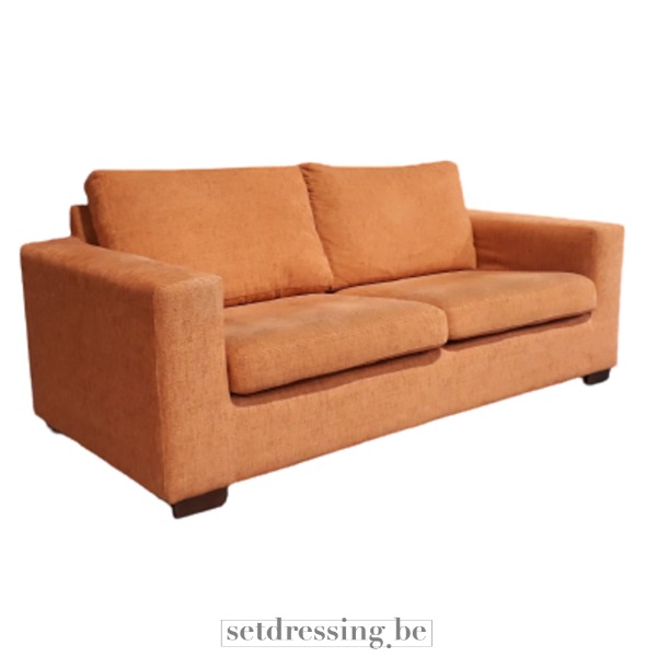 Stoffen 2-zit bank 200cm oranje