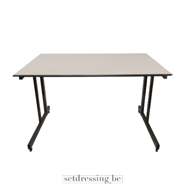 Office desk with a white tabletop 120cm white/brown
