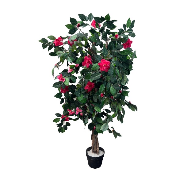 Camelia kunstplant 125cm groen, rood