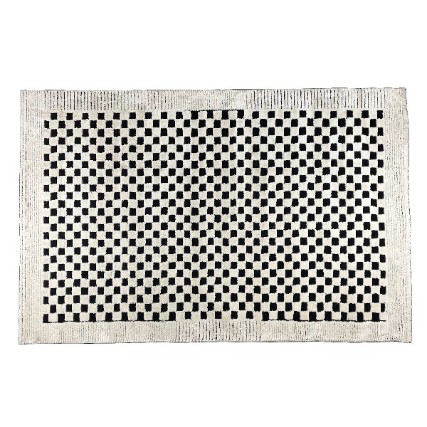 Checkered carpet black/white