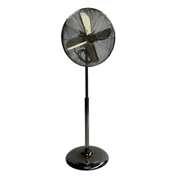 Chrome ventilator op voet grijs
