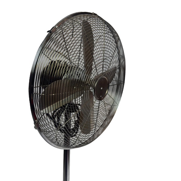 Chrome ventilator op voet grijs