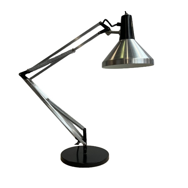 Chroom bureaulamp vintage 57cm grijs