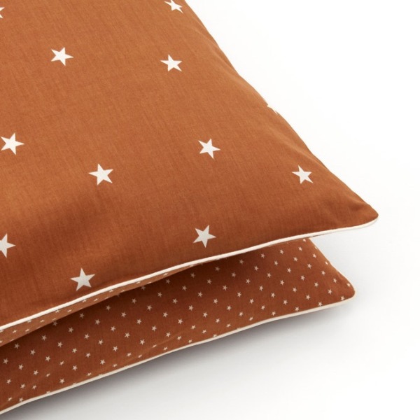 Dekbedovertrek babybed 60x120cm bruin biologisch katoen