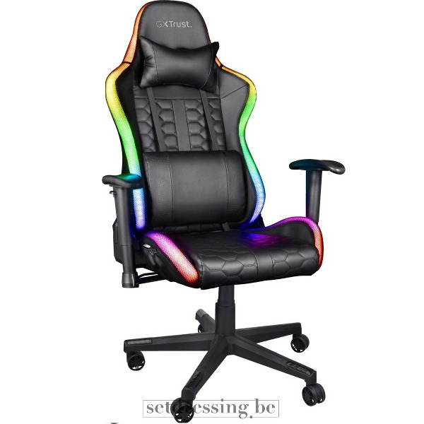 Gaming bureaustoel met ledverlingting 120cm zwart