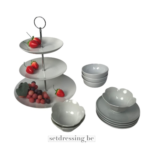 Serviesset high tea / dessert set