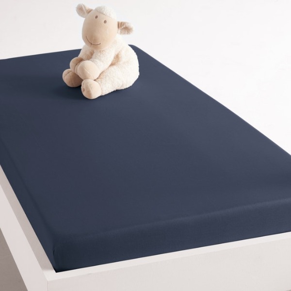 Hoeslaken babybed 120x60cm blauw