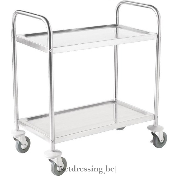 Hotel trolley 90cm rvs