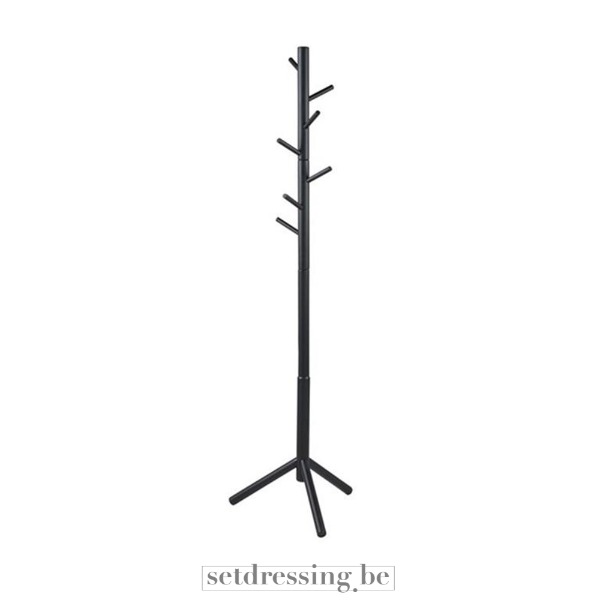 Wooden coat rack 176cm black 