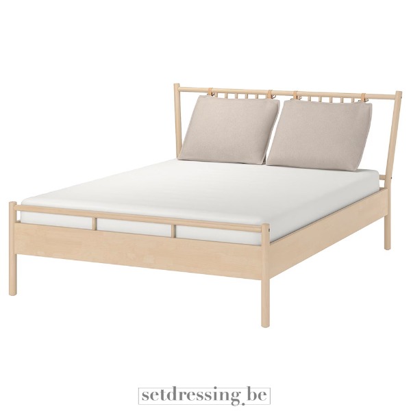 Houten bed 160cm x 200cm lichtbruin