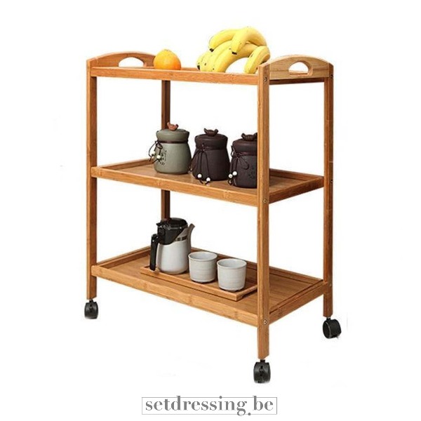 Houten keuken trolley 73cm bruin