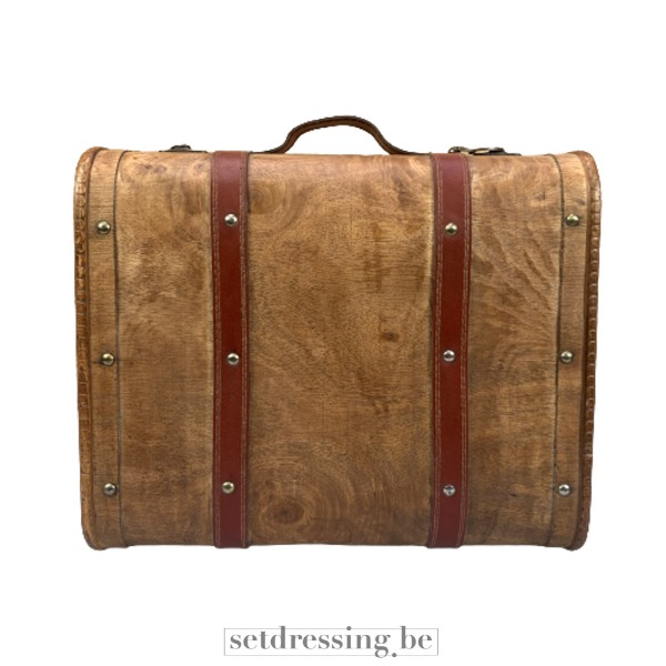 Houten reiskoffer 36cm bruin