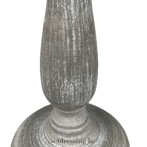 Houten tafellamp 25cm grijs