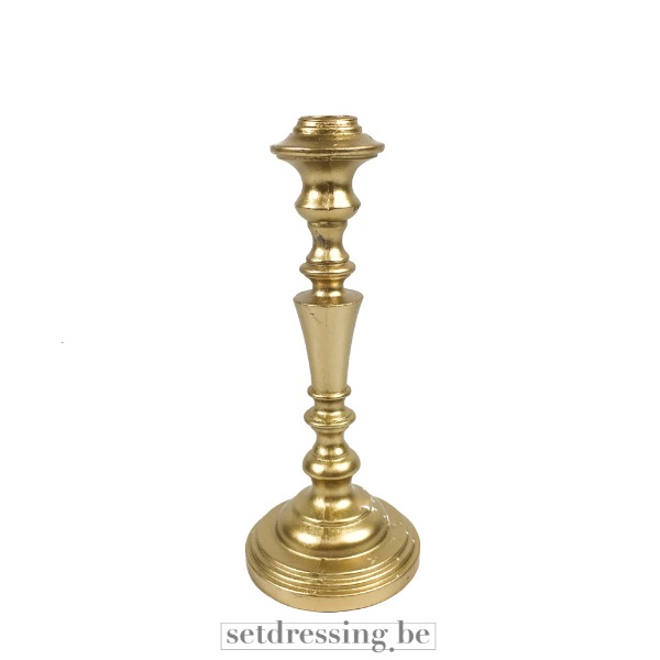 Kaarshouder 23cm goud