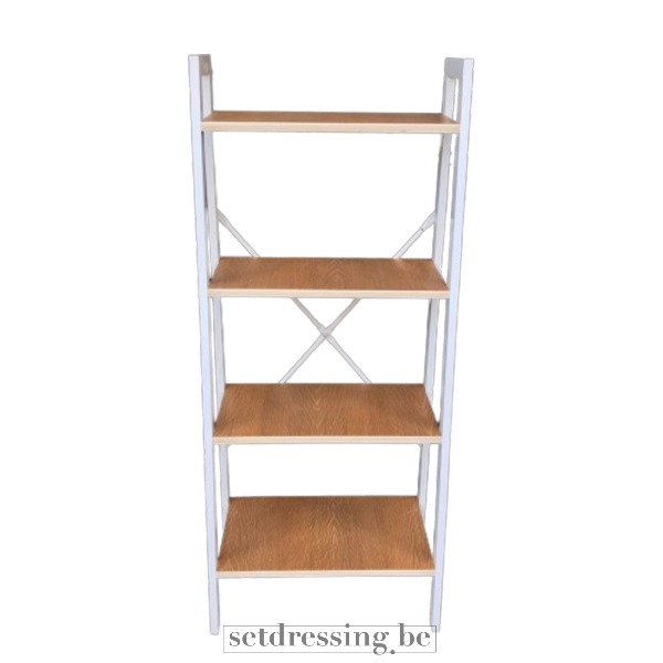Industrial bookshelf 137cm white