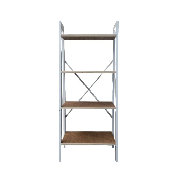 Industrial bookshelf 137cm white
