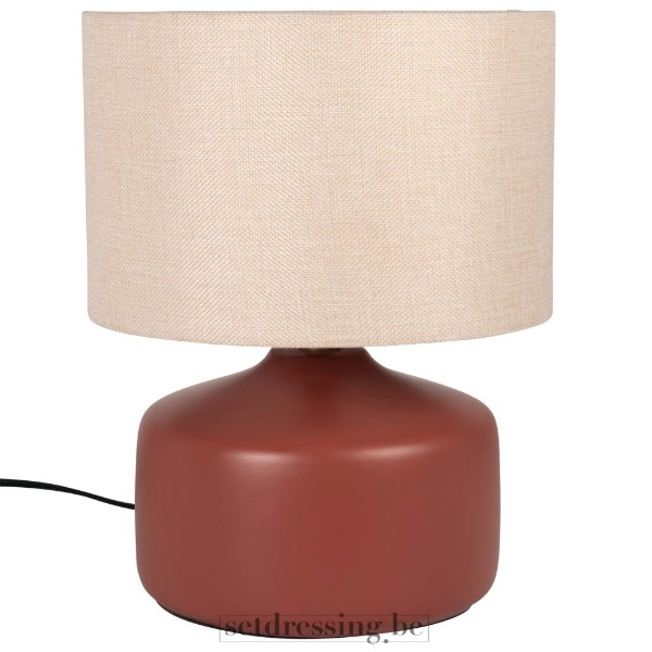 Keramieken tafellamp 32cm bruin