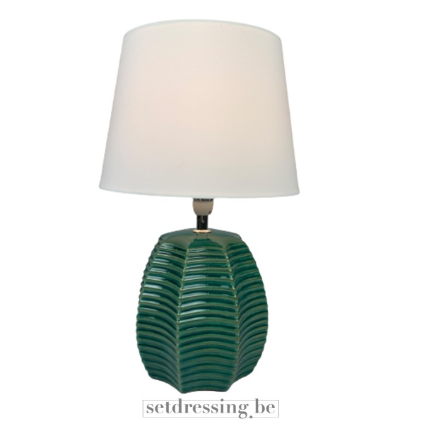 Keramieken tafellamp 25cm groen