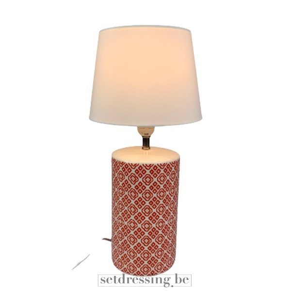 Keramieken tafellamp 36cm rood
