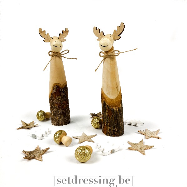 Kerstdecoratie tafelversiering elandjes