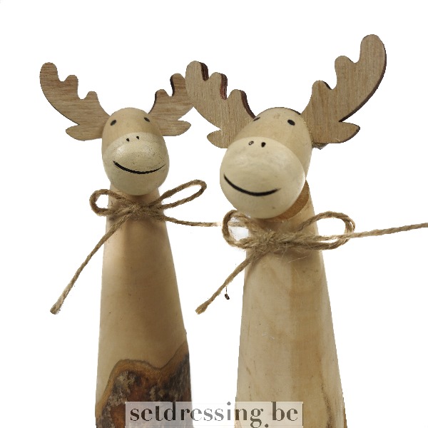 Kerstdecoratie tafelversiering elandjes
