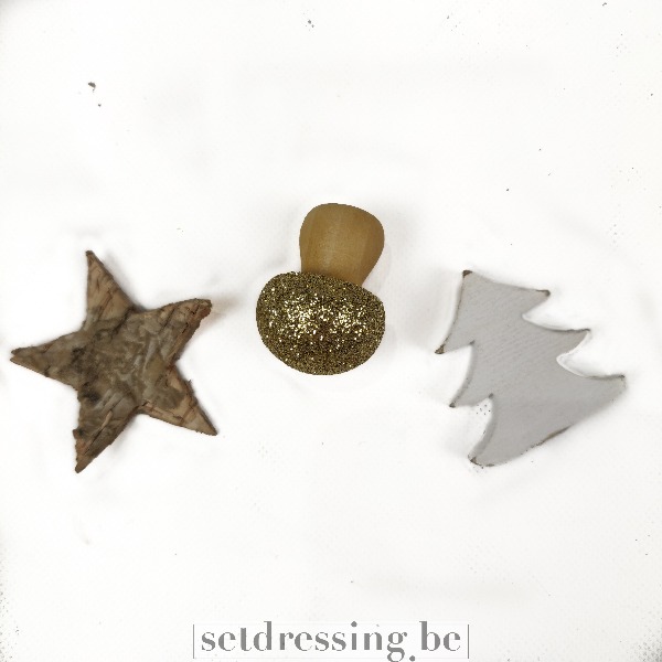 Kerstdecoratie tafelversiering elandjes