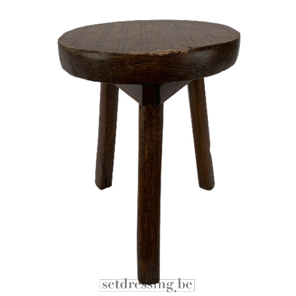 Low stool 38cm dark brown