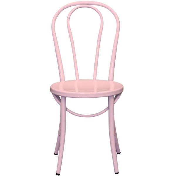 Metalen bistrostoel 90cm roze