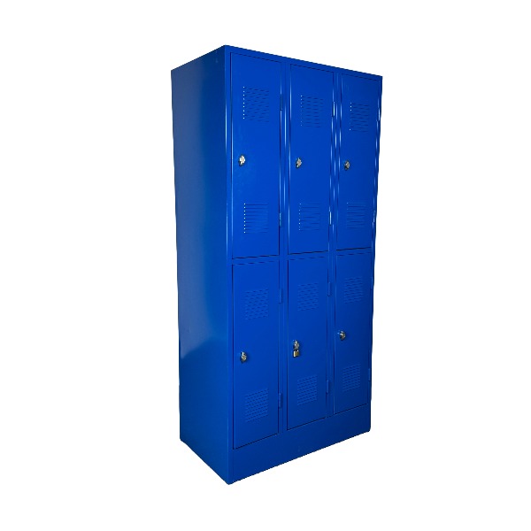 Locker blauw 6 deuren