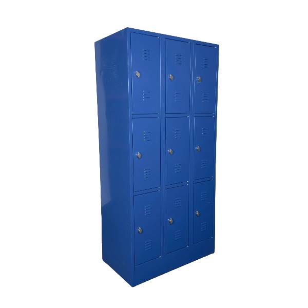 Locker blauw 9 deuren