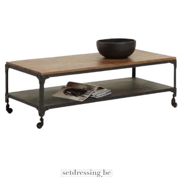 Mango salontafel 130cm x 60cm bruin