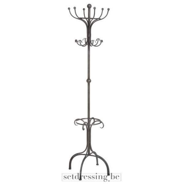 Metal coat rack 192cm black 