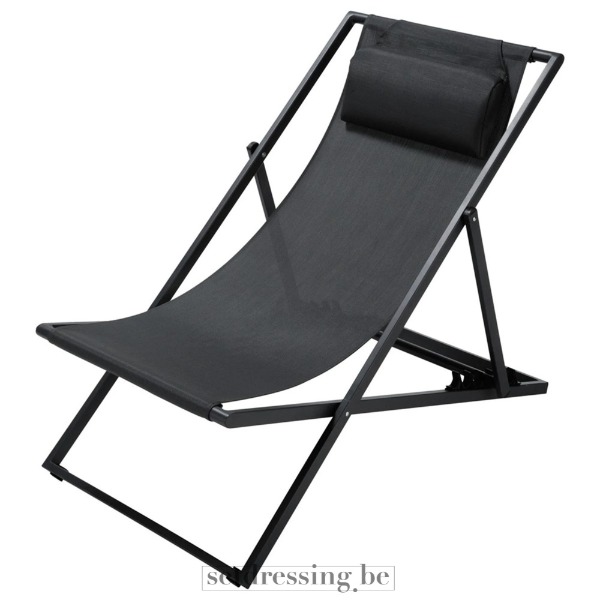 Metal beach chair 104cm anthracite