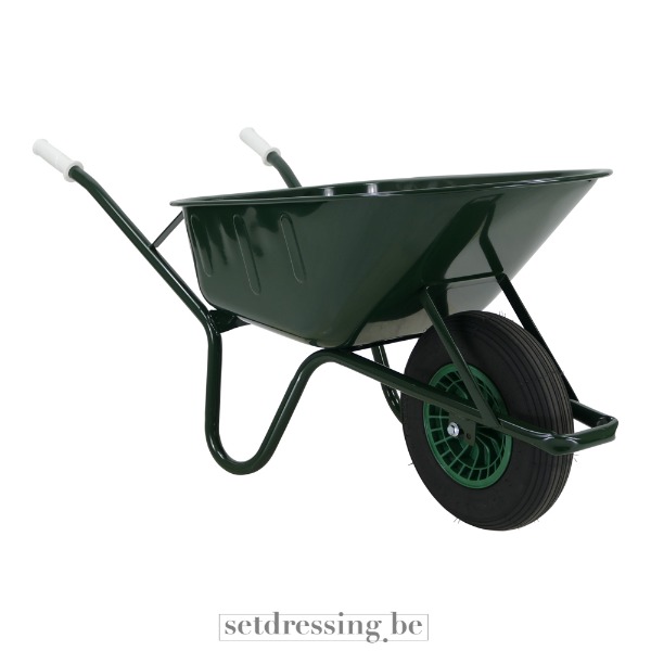 Metalen kruiwagen 140cm groen