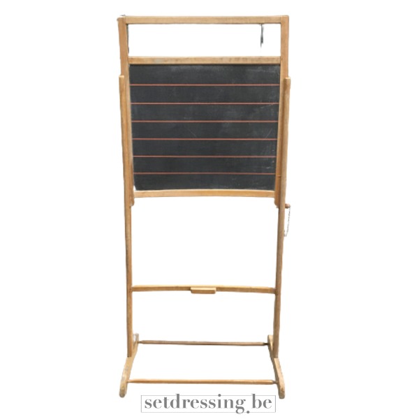 Mobiel houten krijtbord 120cm zwart