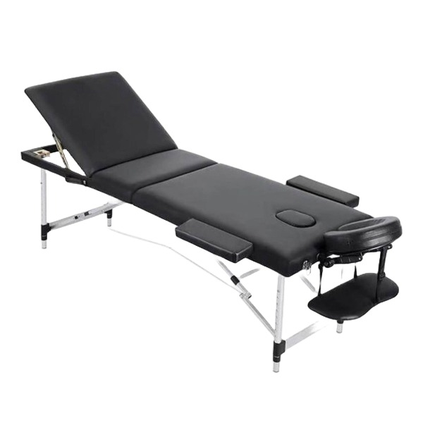 Mobile massage table 185cm black