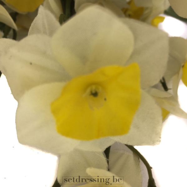 Narcis Kunstbloem stengel 40cm wit, geel