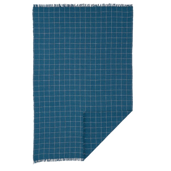 Plaid ruitjes 110x170cm blauw 