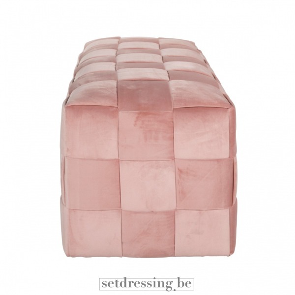Stoffen poef/zitbank 140cm roze