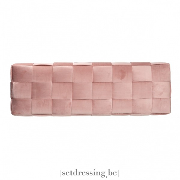 Stoffen poef/zitbank 140cm roze