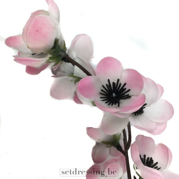 Prunus tribola kunstbloem stengel 60cm roze