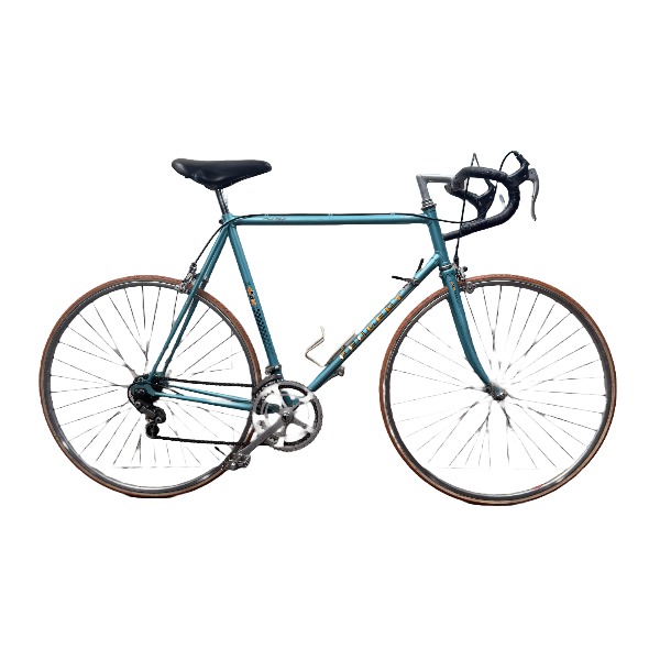 Retro racing bike blue