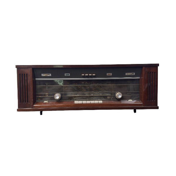 Retro radio 76cm bruin