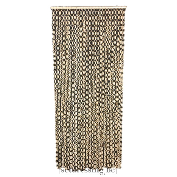 Rotan vliegengordijn ringen 200cm naturel