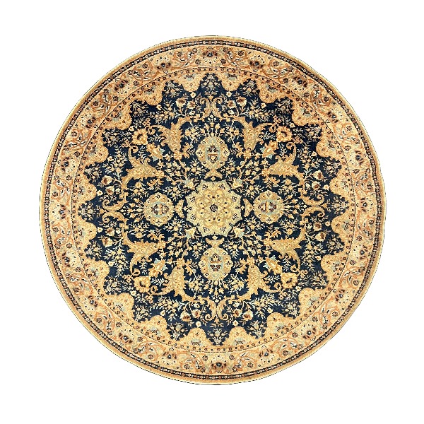 Rond Victoriaans tapijt oranje