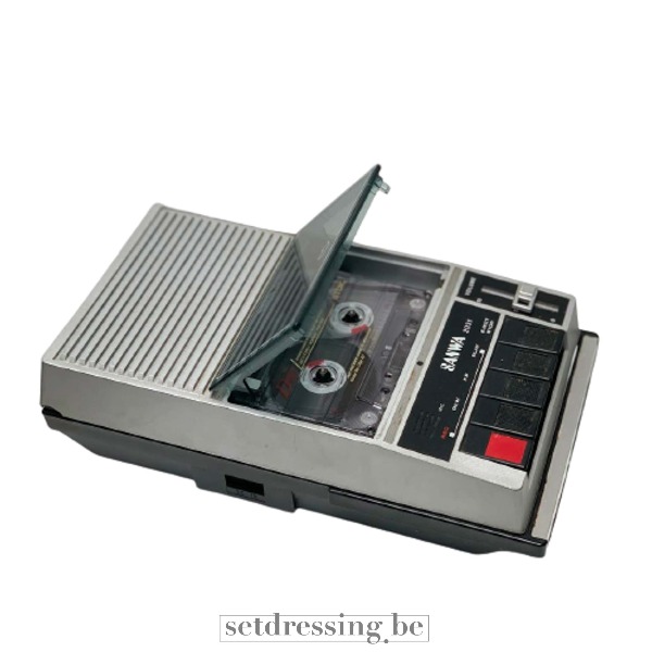 Sanwa tape recorder 25cm grijs