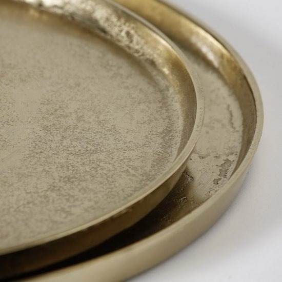 Set van 2 gouden schalen 35cm/42cm