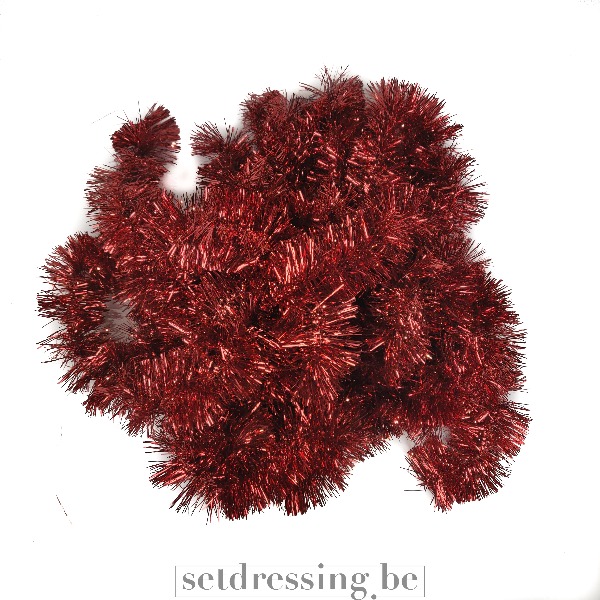 Set kerstslingers rood, goud en zilver