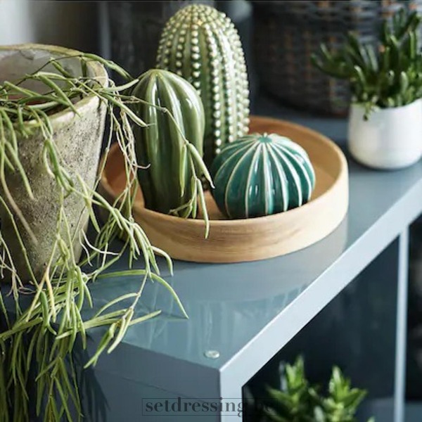 Set kleine keramieken decoratie cactussen groen